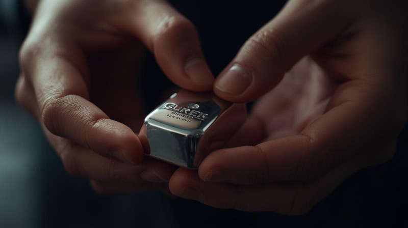 silver bars silver bar on hands